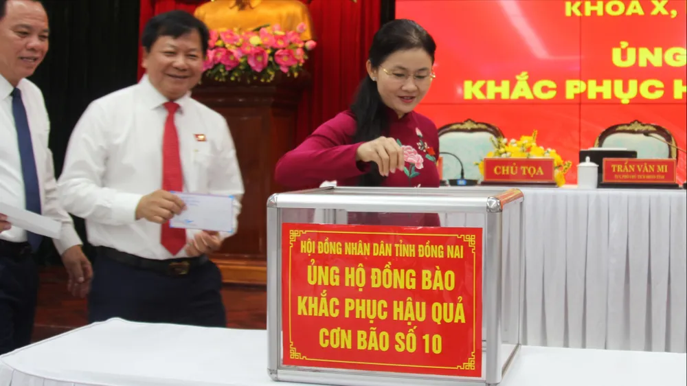 HĐND tỉnh Đồng Nai phát động ủng hộ đồng bào khắc phục hậu quả bão số 10