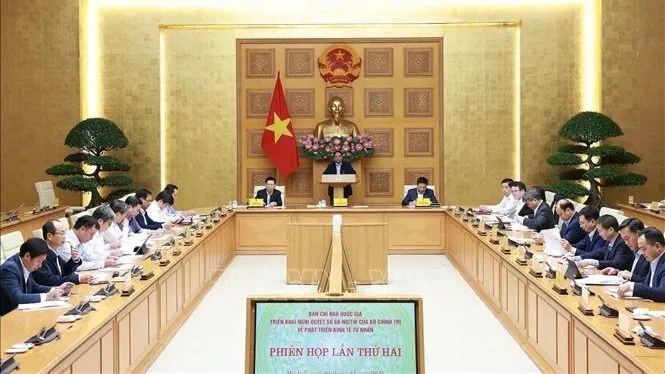 Thủ tướng Phạm Minh Chính chủ trì phiên họp lần thứ hai của Ban chỉ đạo. Ảnh: TTXVN