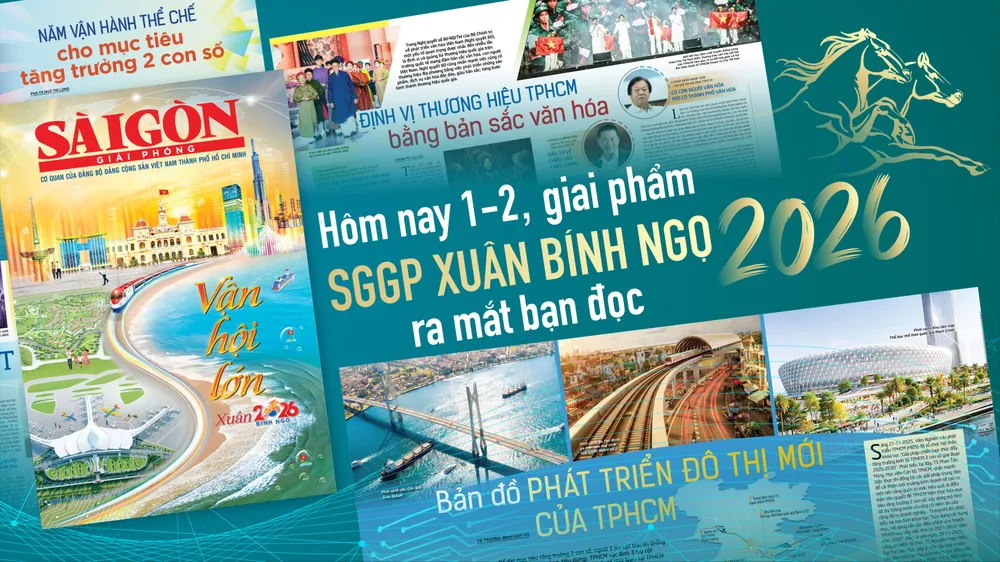 Hôm nay 1-2, giai phẩm SGGP Xuân Bính Ngọ 2026 ra mắt bạn đọc