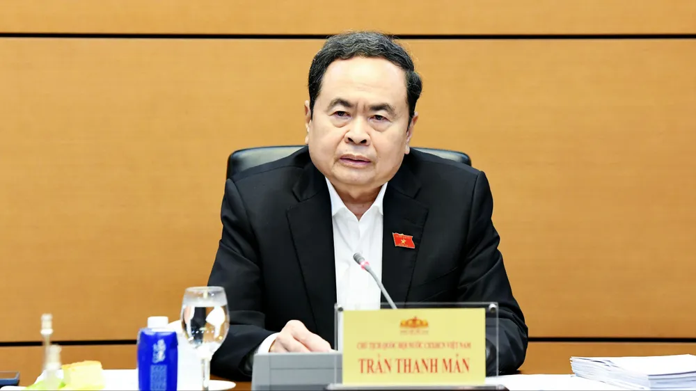 Chủ tịch Quốc hội Trần Thanh Mẫn chủ trì cuộc họp giao ban lãnh đạo Quốc hội