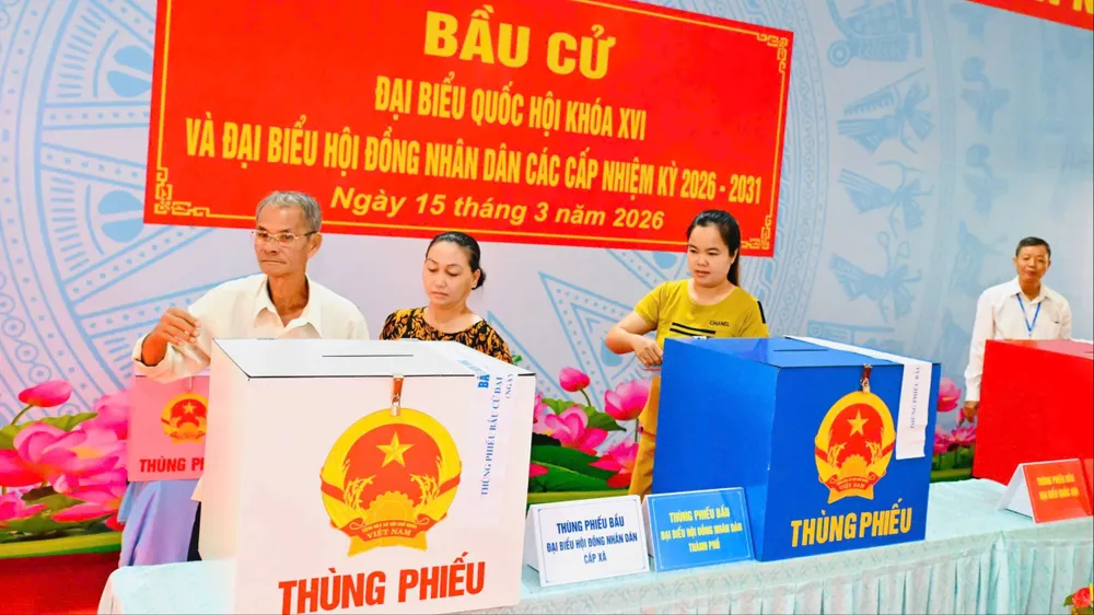 TPHCM: Gần 78% cử tri đã đi bầu cử, nhiều địa phương đạt trên 90% 