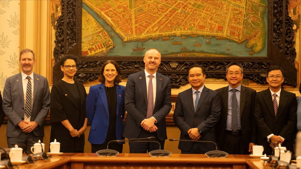 Chủ tịch UBND TPHCM Nguyễn Văn Được tiếp ông Andrew Barr, Thủ hiến Thủ đô Canberra, Australia