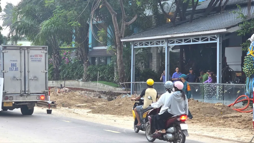 Hiện trường nơi xảy ra vụ tai nạn lao động