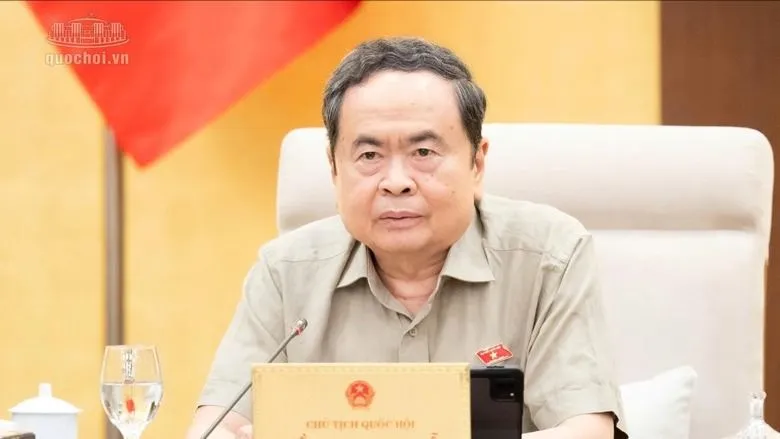 Chủ tịch Quốc hội Trần Thanh Mẫn phát biểu tại phiên họp Ủy ban Thường vụ Quốc hội sáng 23-9. Ảnh: Quochoi.vn