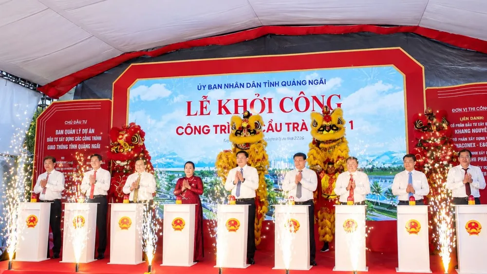 Khởi công cầu Trà Khúc 1 với tổng mức đầu tư 2.199 tỷ đồng