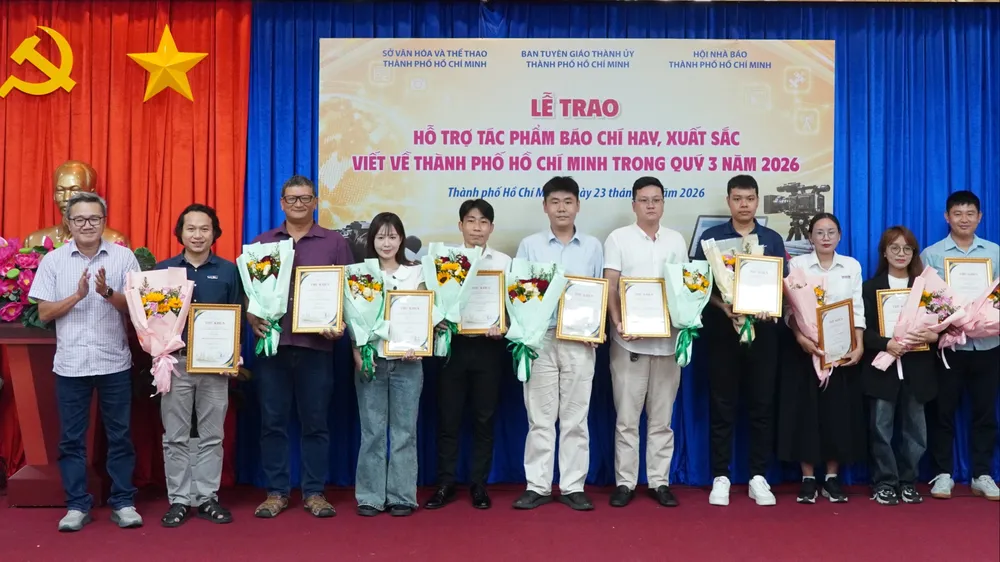 Báo SGGP có 6 tác phẩm được nhận thư khen quý 3-2026