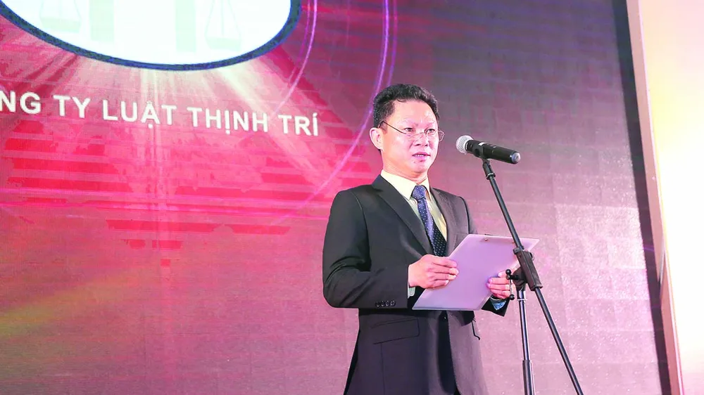 Ông Nguyễn Vinh Huy, Chủ tịch HĐQT Hệ thống Thịnh Trí phát biểu.
