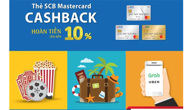 SCB hoàn tiền đến 10% tất cả giao dịch khi thanh toán bằng Thẻ Quốc tế SCB Mastercard Cashback 