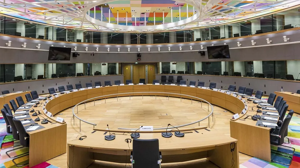 Phòng họp chính trong tòa nhà Europa ở Brussels, Bỉ. Ảnh: AP