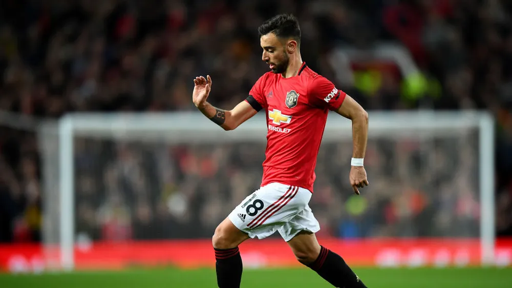 Bruno Fernandes trong màu áo Man United