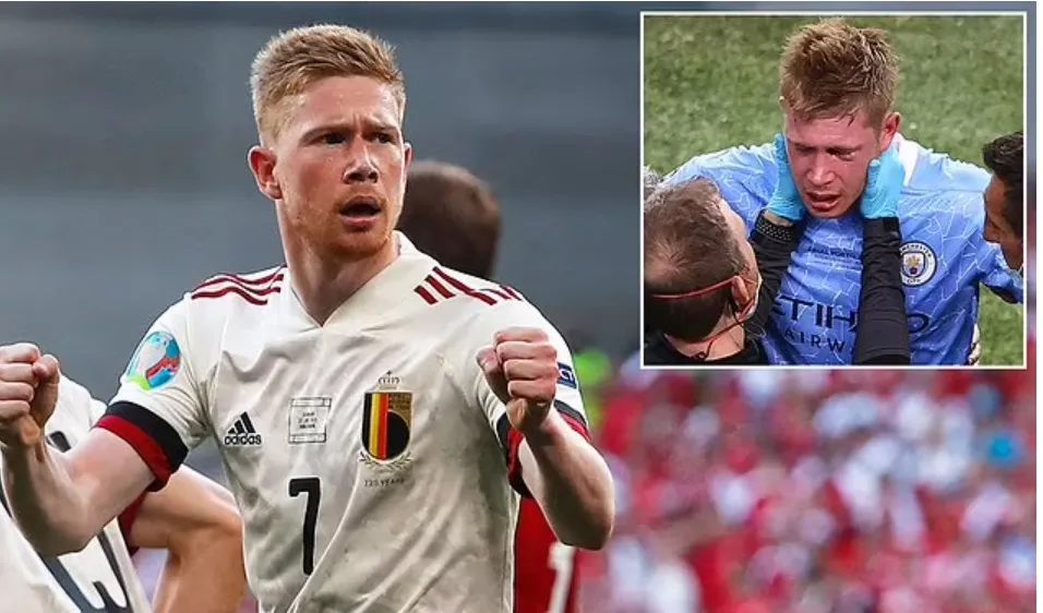 Kevin De Bruyne đã trở lại sau ca chấn thượng khá nặng ở Champions League