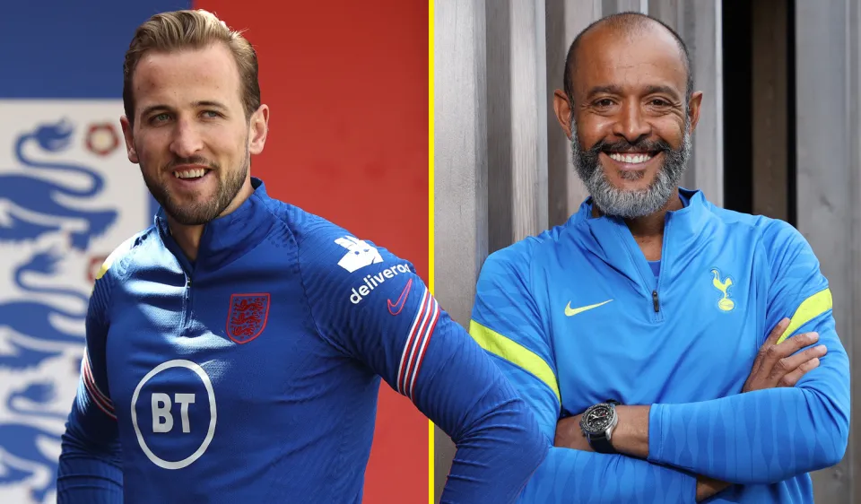 Harry Kane và HLV Tottenham Nuno Santo