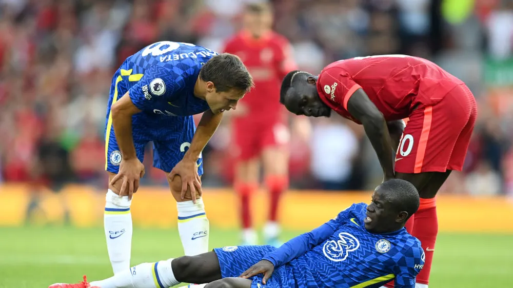Kante tái phát chần thương ma81tb cá sau pha va chạm với Sadio Mane