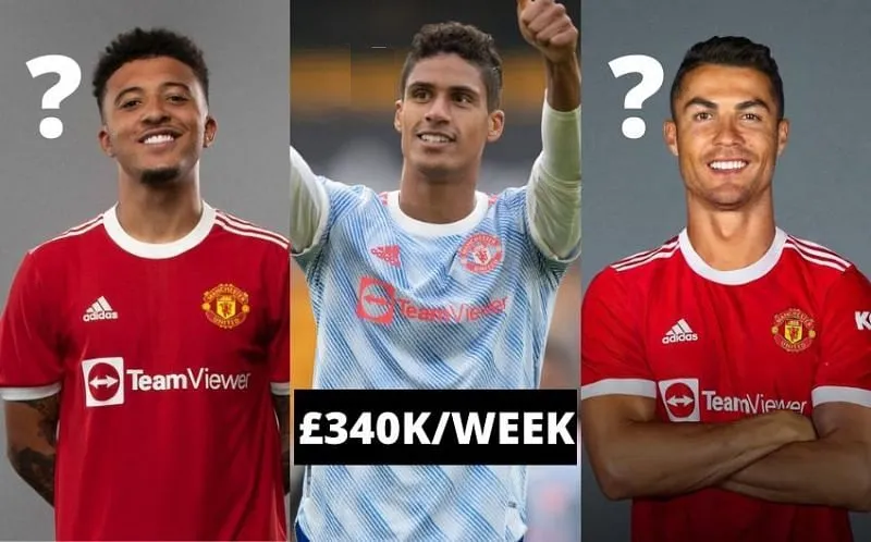 Jadon Sancho, Raphael Varane và Cristiano Ronaldo