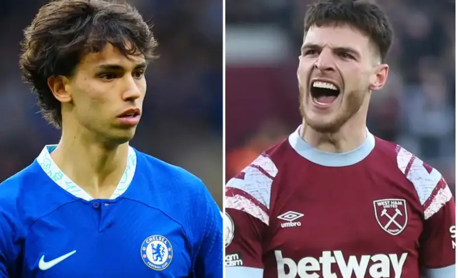 Joao Felix và Declan Rice