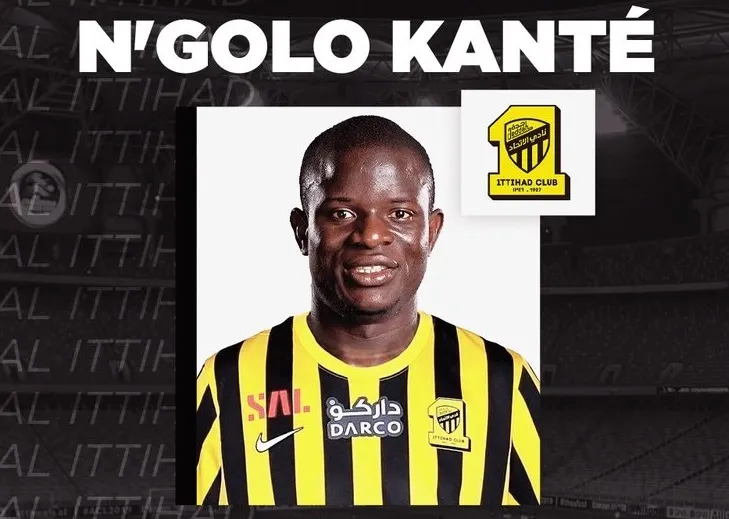 N;Golo Kante khoe máy áo ,ới ở Al Ittihad