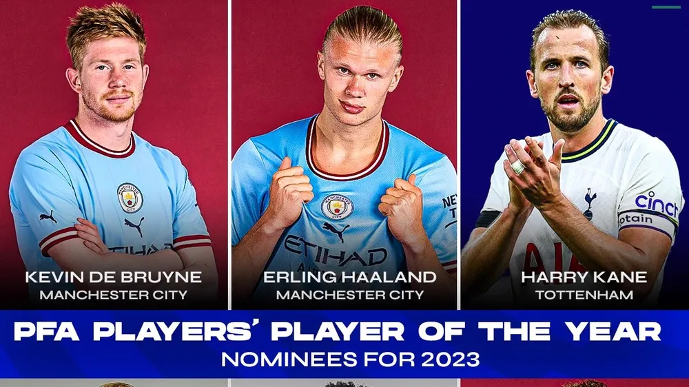 Saka, Haaland, Kane cạnh tranh giải Cầu thủ xuất sắc nhất năm của PFA