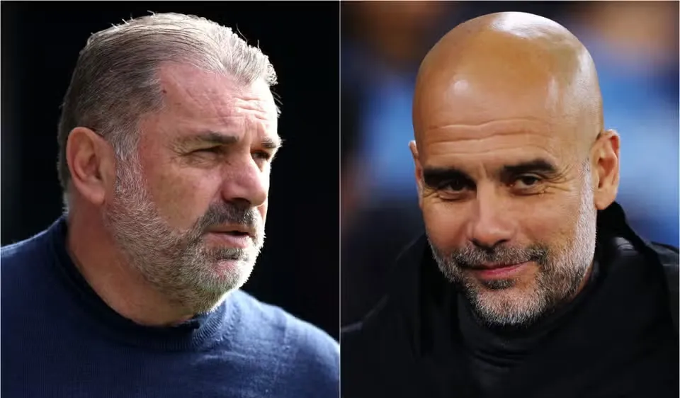 Ange Postecoglou và Pep Guardiola