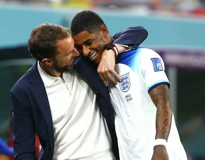 HLV Gareth Southgate và Marcus Rashford