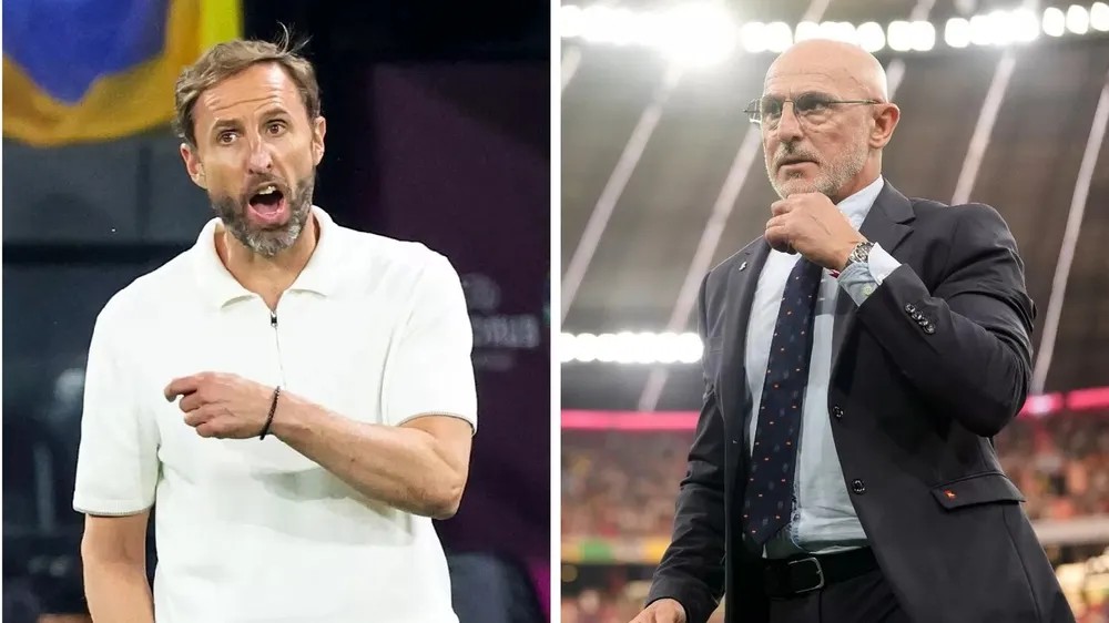 Gareth Southgate (Anh) và Luis de la Fuente (TBN)