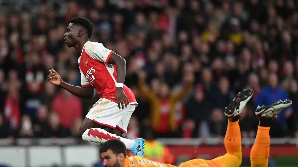 Saka là nhân tố quyết định khi Arsenal thắng Liverpool mùa trước
