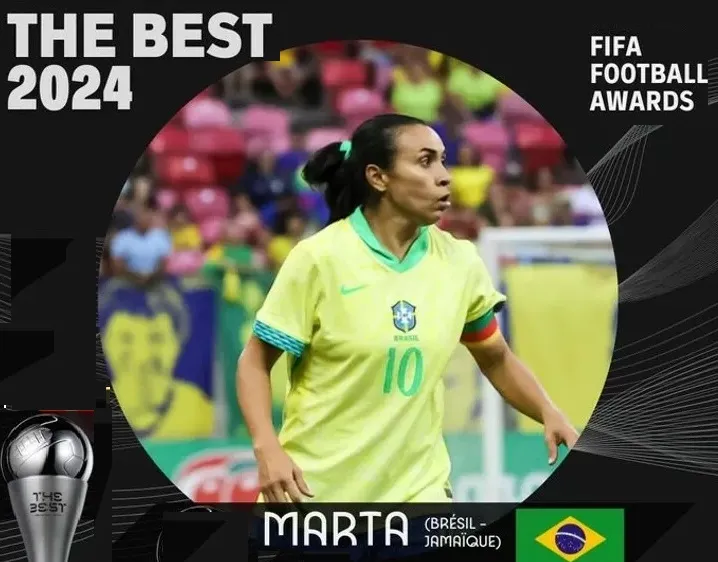 Huyền thoại người Brazil Marta giành giải thưởng Marta đầu tiên