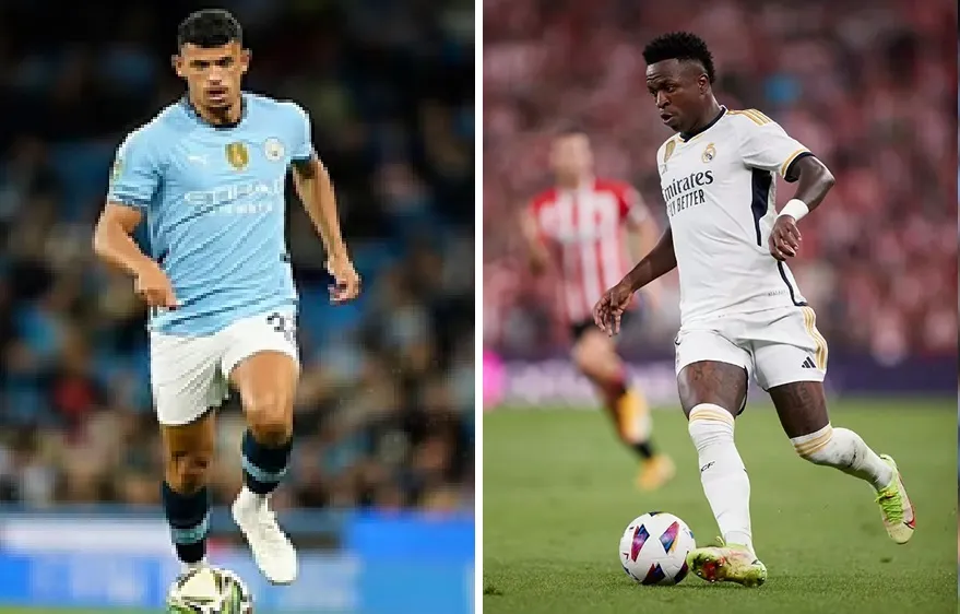 Matheus Nunes (Man City) và Vinicuis Jr (Real Madrid)