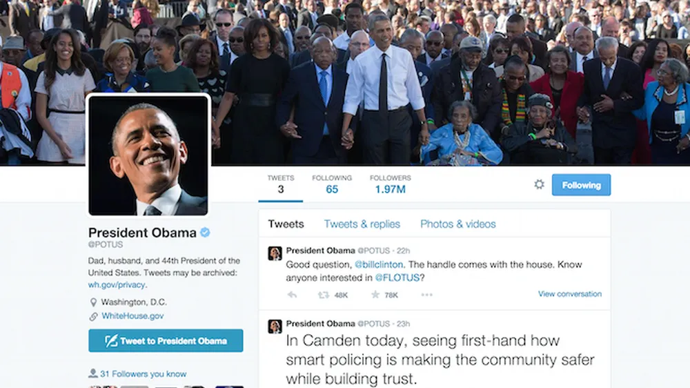 Tài khoản của cựu Tổng thống Obama mất hàng triệu người theo dõi. Ảnh: Twitter