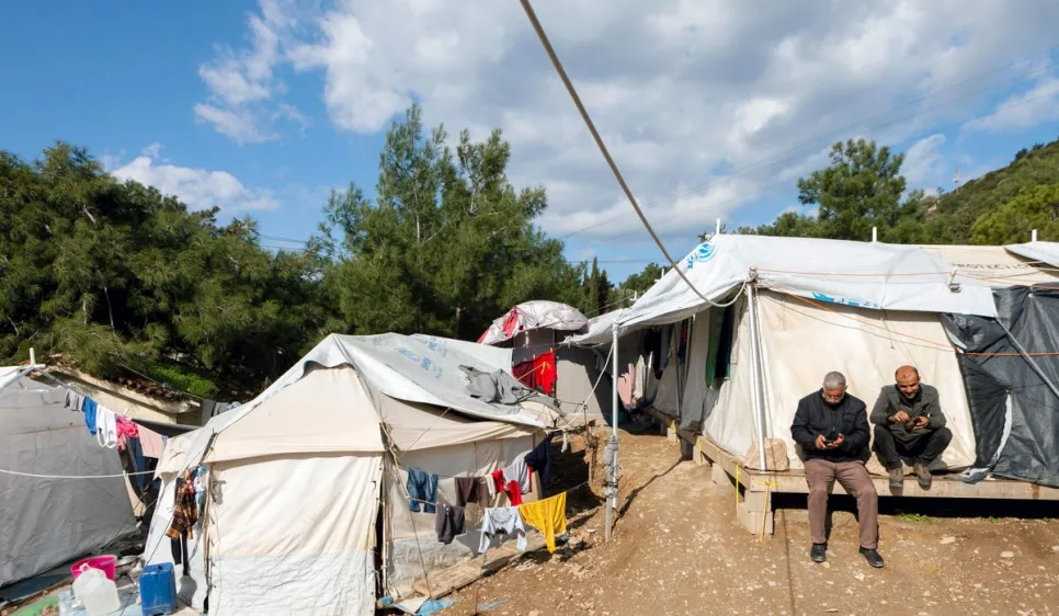Người tị nạn ở đảo Samos. Ảnh: UNHCR