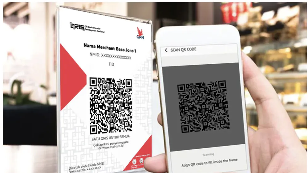 Thanh toán bằng cách quét mã QR tiêu chuẩn Indonesia (QRIS). Ảnh: lowyat.net