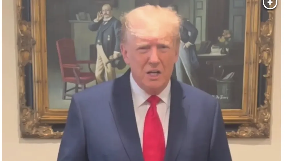 Tổng thống Mỹ Donald Trump thông báo ông đã bị truy tố. Ảnh : Truth Social