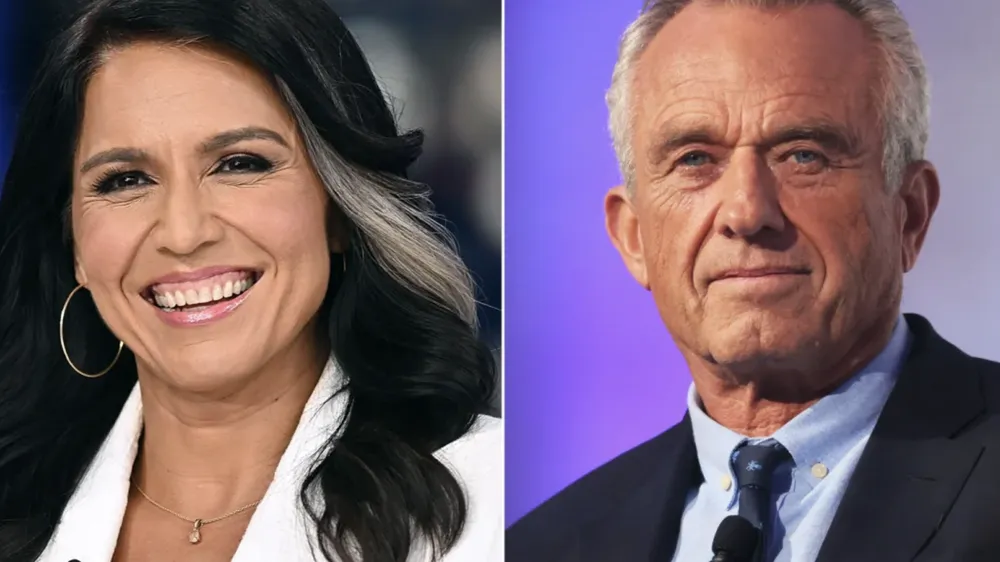 Bà Tulsi Gabbard (bên trái) và ông Robert F. Kennedy, Jr. Ảnh : Getty Images