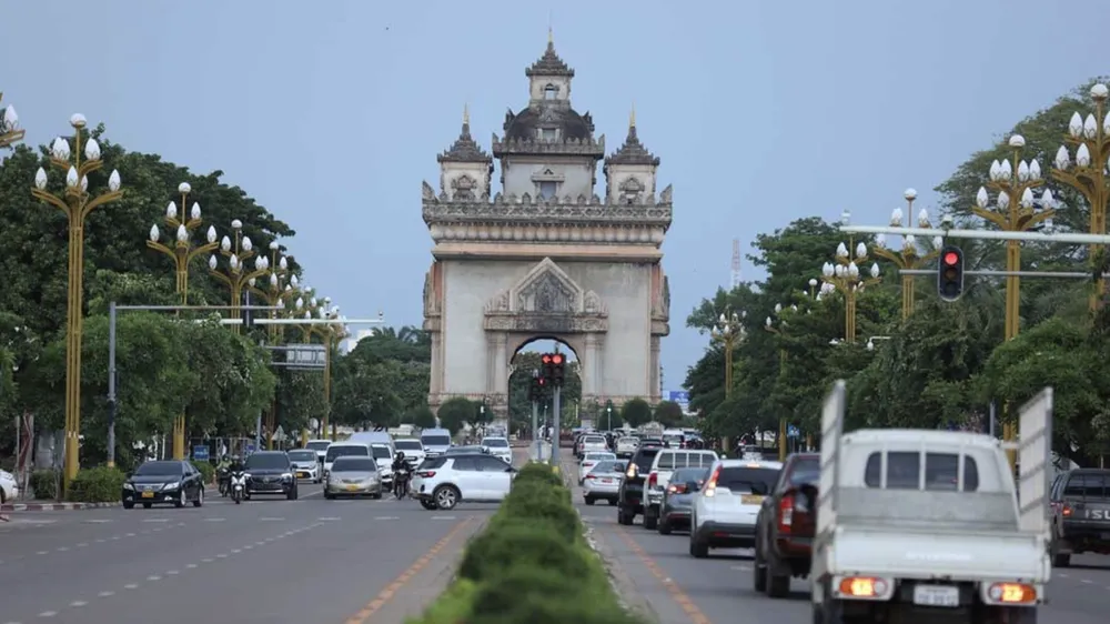 Tượng đài Chiến thắng Patuxay. Ảnh: Laotian Times 