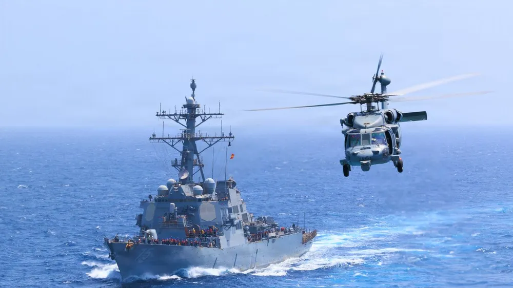 Lực lượng Mỹ thực thi lệnh phong tỏa hải quân đối với Iran ngày 19-7. Ảnh: CENTCOM