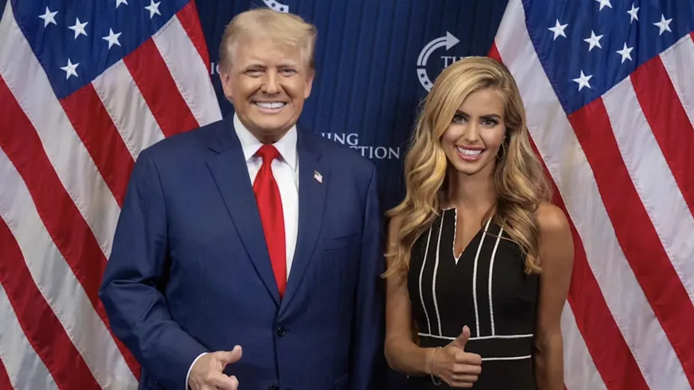 Tổng thống Donald Trump và bà Katie Zacharia. Ảnh: Katie Zacharia/X