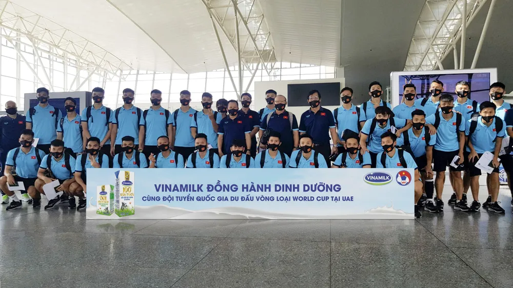 2.500 sản phẩm sữa của Vinamilk bổ sung dinh dưỡng cho Đội tuyển bóng đá quốc gia 