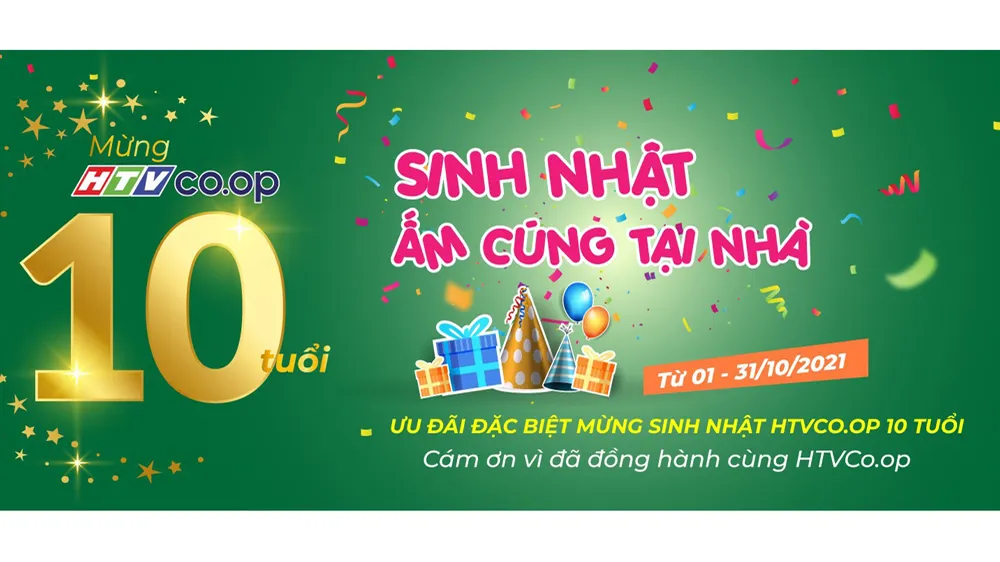 Mừng sinh nhật 10 tuổi, HTVCo.op triển khai nhiều chương trình tri ân người tiêu dùng
