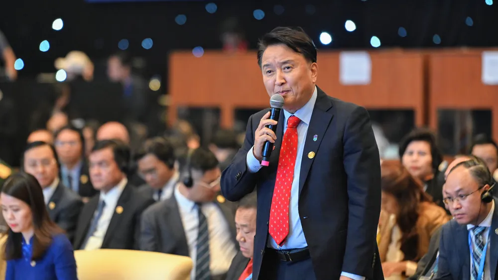 Ông Kim Young-hwan, Tỉnh trưởng tỉnh Chungcheongbuk, Hàn Quốc. Ảnh: QUỐC THANH