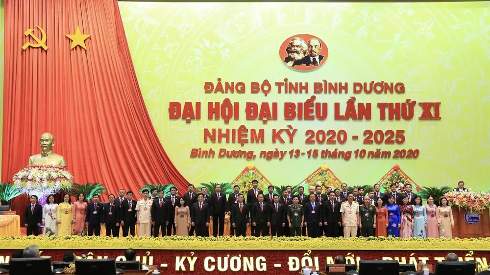 Ban Chấp hành Đảng bộ tỉnh Bình Dương nhiệm kỳ 2020-2025 ra mắt Đại hội