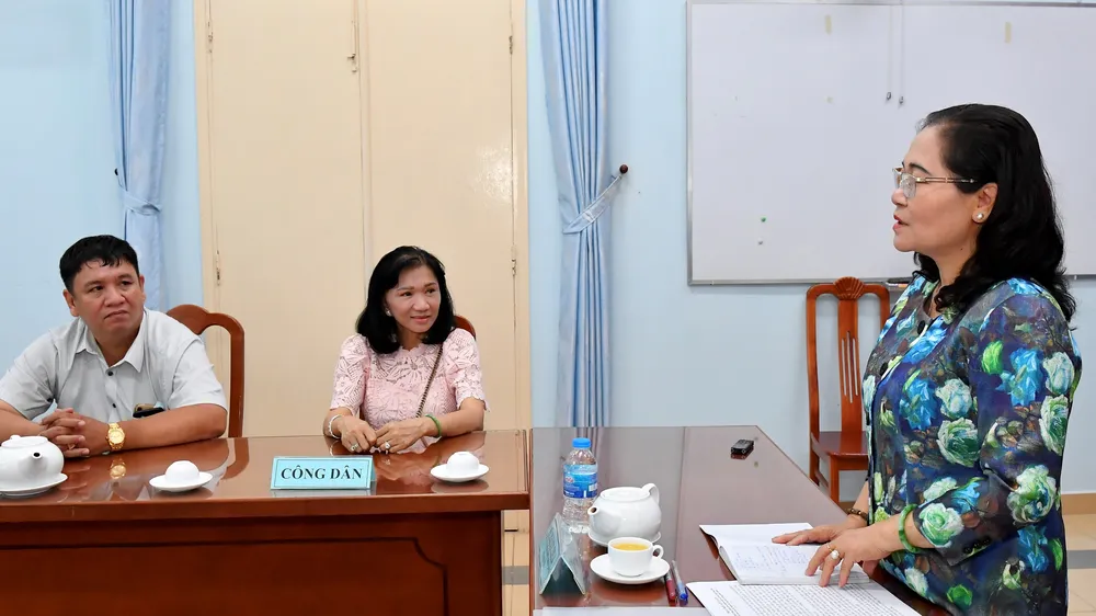 Chủ tịch HĐND TPHCM Nguyễn Thị Lệ tiếp công dân theo đơn phản ánh