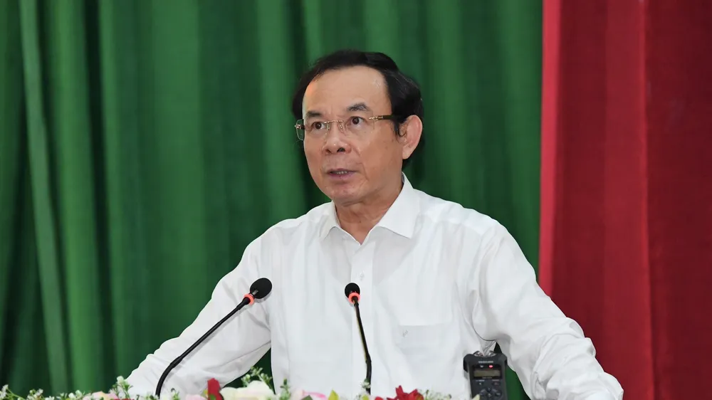 Bí thư Thành ủy TPHCM Nguyễn Văn Nên chủ trì phiên họp Đảng ủy Quân sự TPHCM