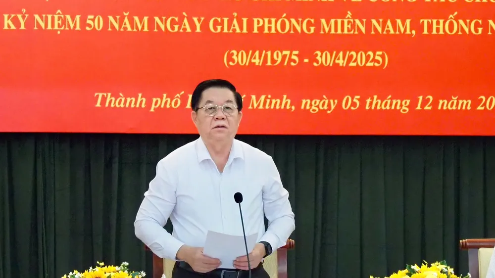 Rà soát tiến độ chuẩn bị tổ chức lễ kỷ niệm 50 năm Ngày Giải phóng miền Nam, thống nhất đất nước