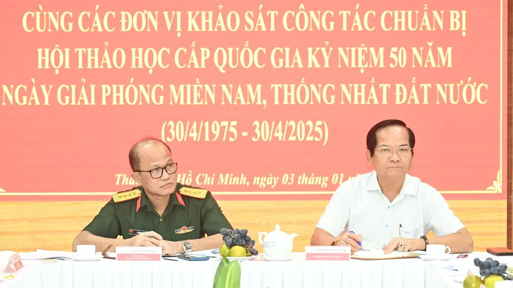 Khảo sát chuẩn bị Hội thảo khoa học cấp quốc gia kỷ niệm 50 năm Ngày Giải phóng miền Nam, thống nhất đất nước