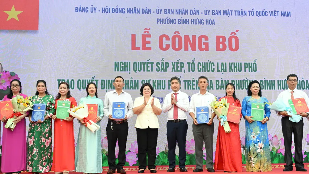 Sau sắp xếp, phường Bình Hưng Hoà giảm 29 khu phố