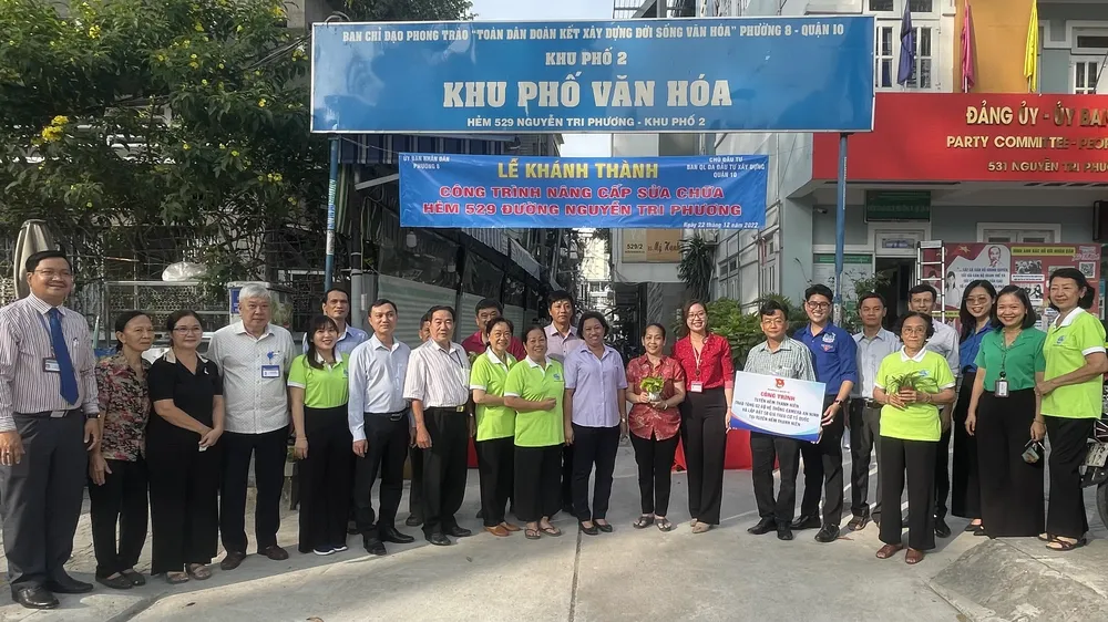 Khánh thành công trình nâng cấp tuyến hẻm nhà nước và người dân cùng làm