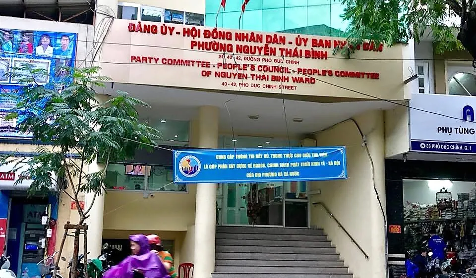 Trụ sở UBND phường Nguyễn Thái Bình.