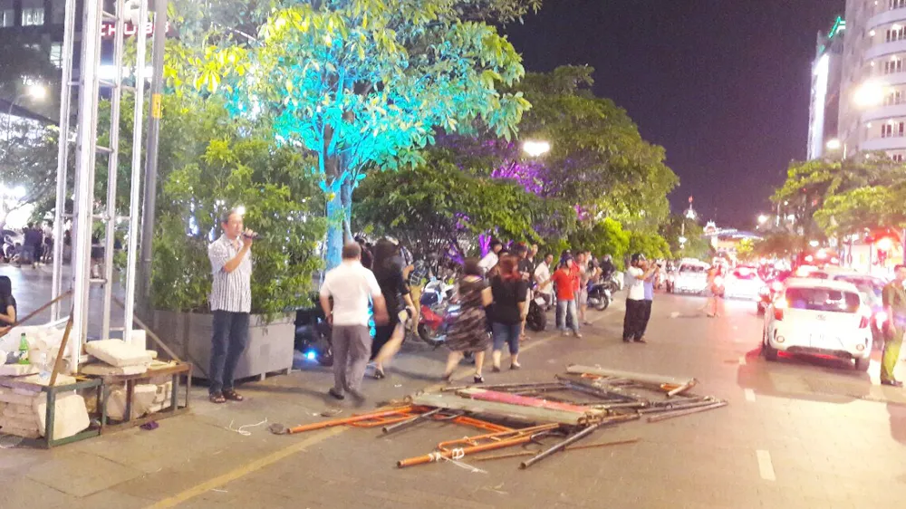 Hiện trường vụ tai nạn lao động. Ảnh: Người dân cung cấp