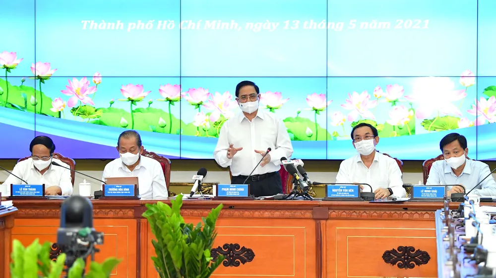 Thủ tướng Phạm Minh Chính phát biểu tại buổi làm việc. Ảnh: VIỆT DŨNG