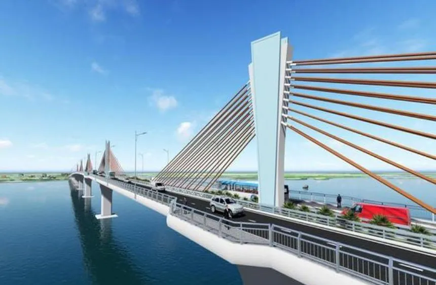 Cầu Đại Ngãi trên Quốc lộ 60 nối Sóc Trăng với Trà Vinh sẽ được đầu tư bằng nguồn vốn ODA Nhật Bản. Ảnh minh hoạ