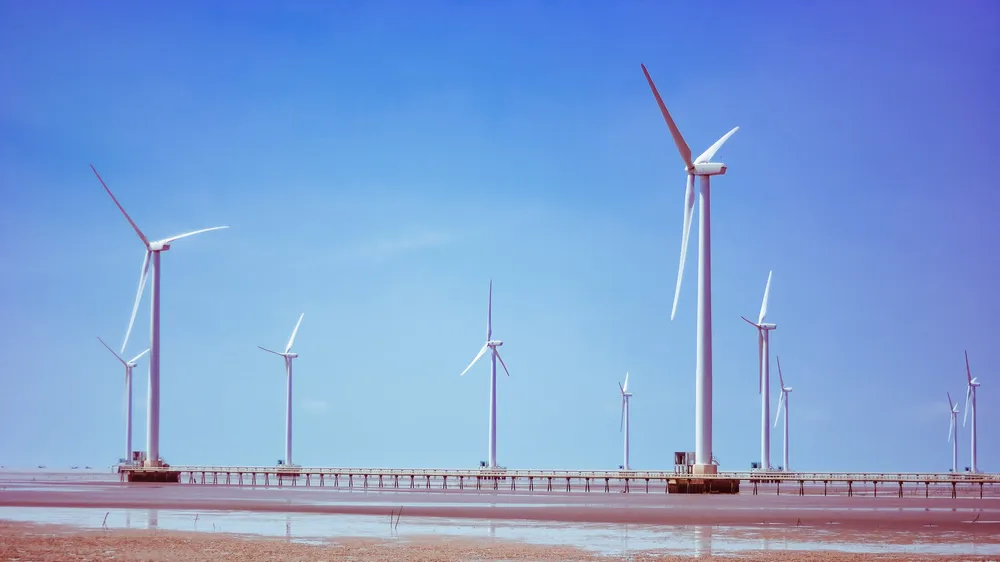 Một trang trại điện gió ở Bạc Liêu